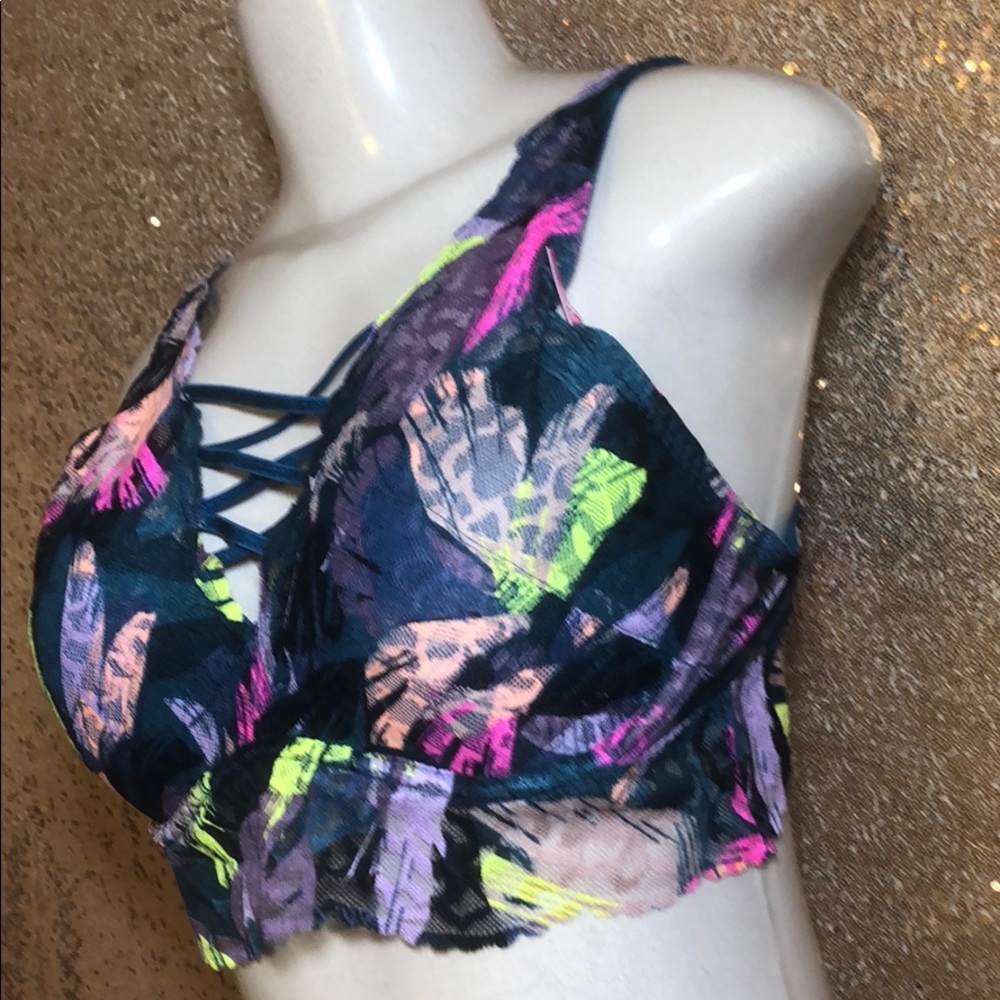 SALEVS PINK TROPICAL PUSH UP BRALETTE NWT - Picture 3 of 4